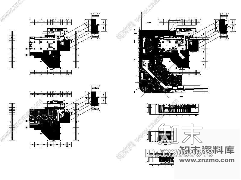 施工图某酒店电梯厅装修图(含效果)cad施工图下载【ID:532059648】