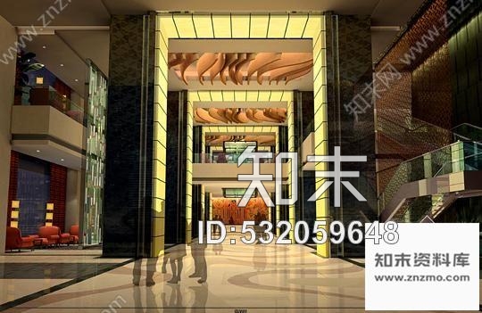 施工图某酒店电梯厅装修图(含效果)cad施工图下载【ID:532059648】