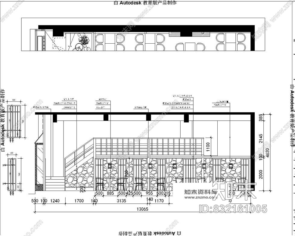 2017日式料理们头室内装修cad施工图纸及效果图(含水电)施工图下载【ID:832161005】