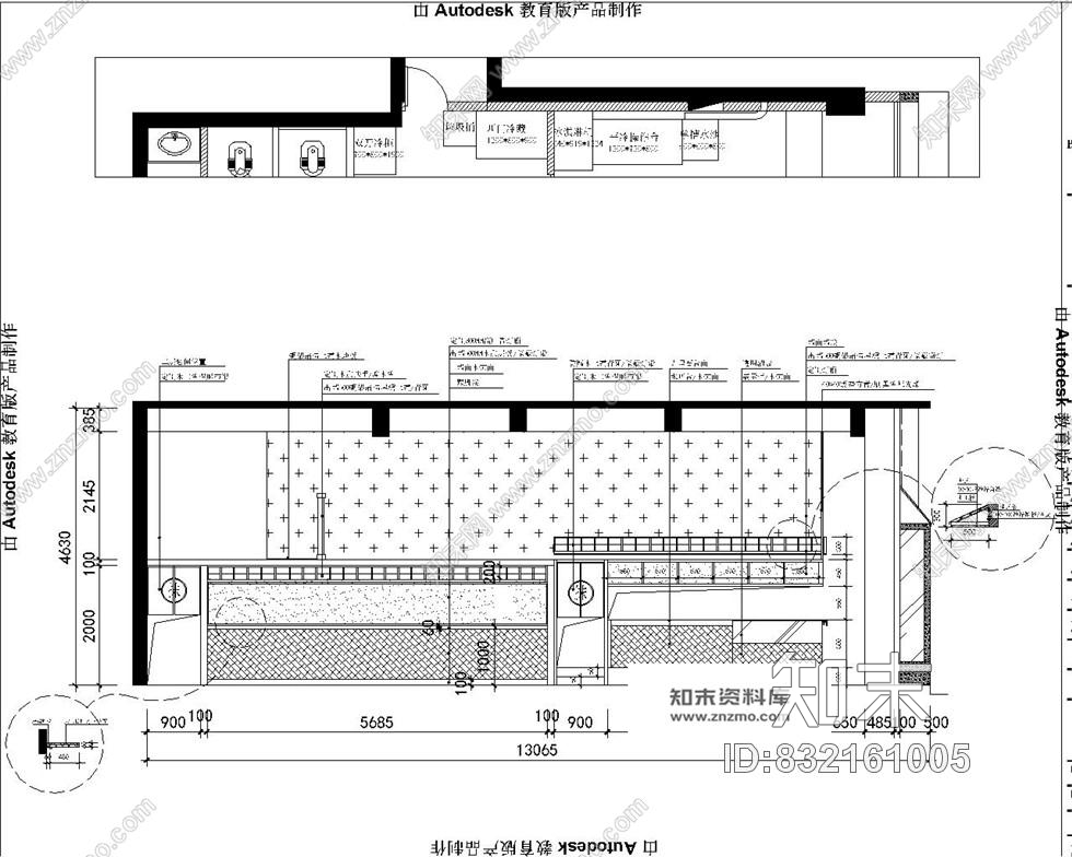 2017日式料理们头室内装修cad施工图纸及效果图(含水电)施工图下载【ID:832161005】