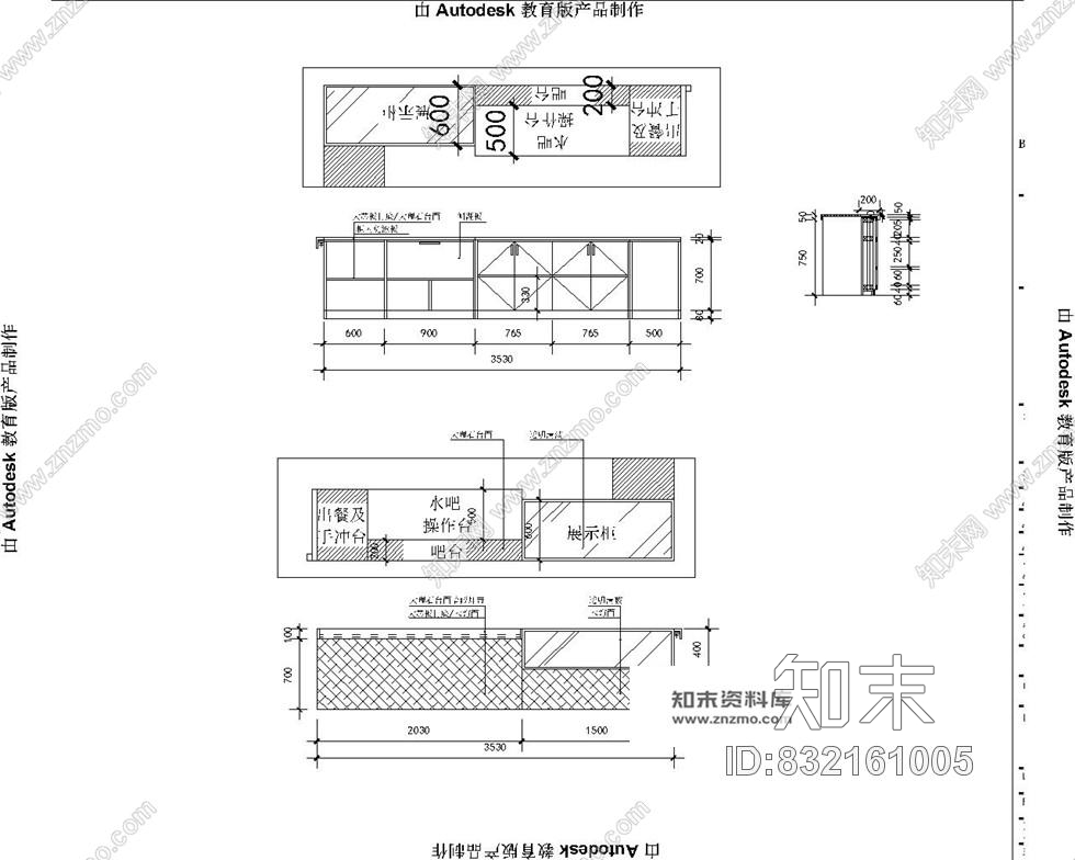 2017日式料理们头室内装修cad施工图纸及效果图(含水电)施工图下载【ID:832161005】