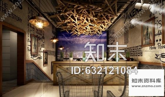 施工图原创贵阳工业LOFT风格时尚网咖室内施工图含高清效果图力荐cad施工图下载【ID:632121084】