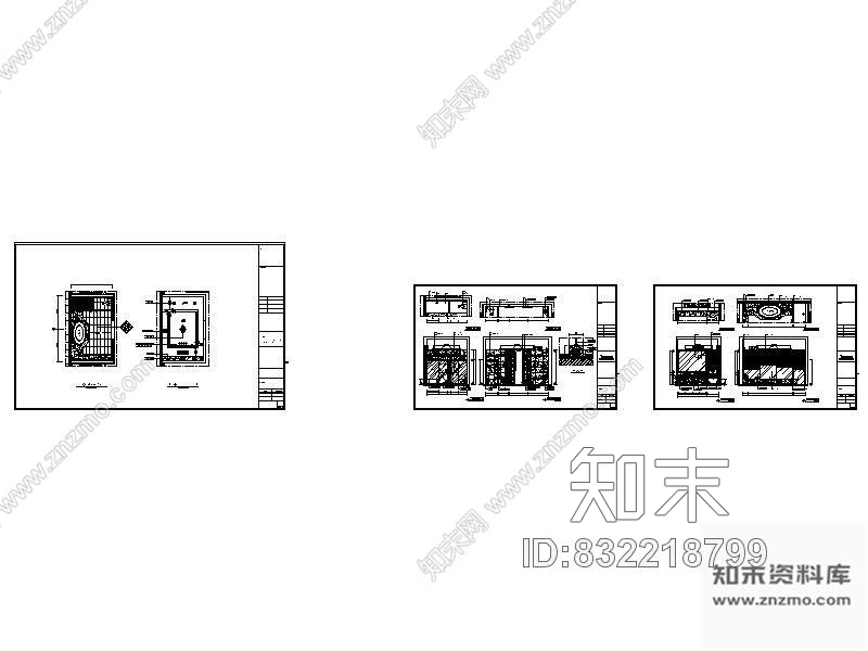 图块/节点别墅卫生间立面图cad施工图下载【ID:832218799】