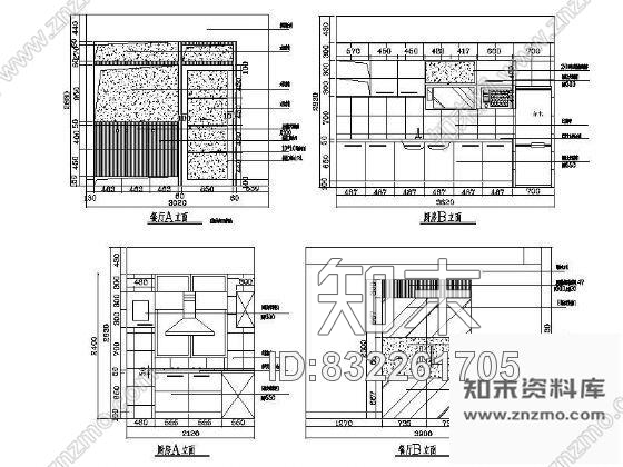 图块/节点厨卫空间立面图cad施工图下载【ID:832261705】