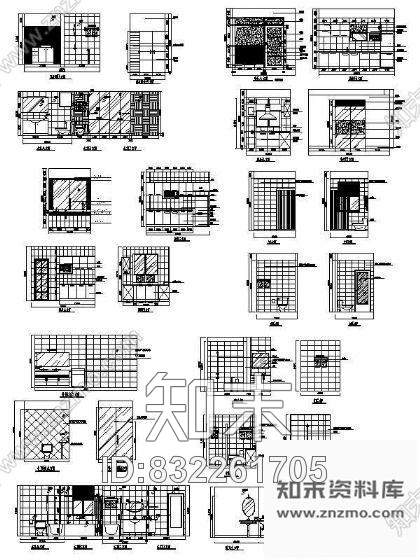 图块/节点厨卫空间立面图cad施工图下载【ID:832261705】