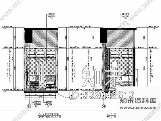 施工图深圳某国际大酒店K1房型客房施工图施工图下载【ID:532042613】