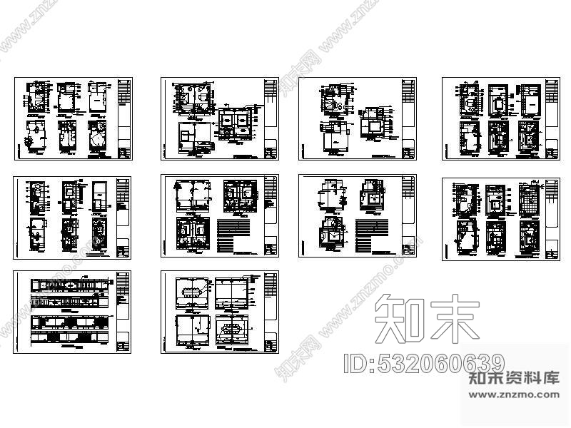 施工图山西某商务酒店装修图(含效果)cad施工图下载【ID:532060639】