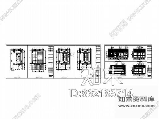 图块/节点欧式油画喷绘装饰会所中包厢立面图cad施工图下载【ID:832185714】