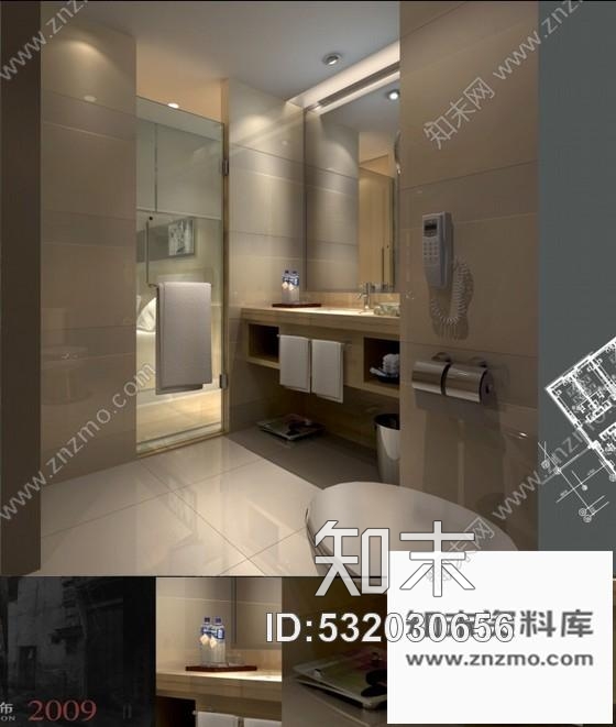 施工图安徽时尚酒店客房标准间室内装修图含效果cad施工图下载【ID:532030656】