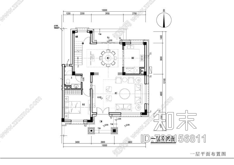 碧桂园址山BJ260(3S)右户别墅样板房cad施工图下载【ID:732156811】