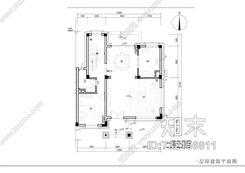 碧桂园址山BJ260(3S)右户别墅样板房cad施工图下载【ID:732156811】