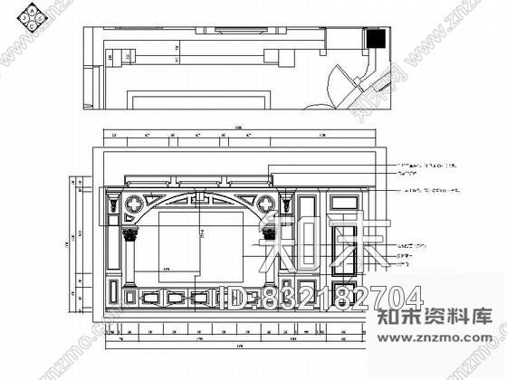 图块/节点奢华别墅视听室设计立面图cad施工图下载【ID:832182704】