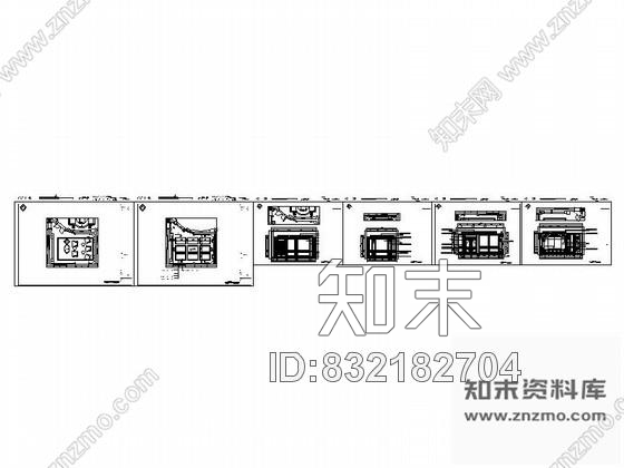 图块/节点奢华别墅视听室设计立面图cad施工图下载【ID:832182704】