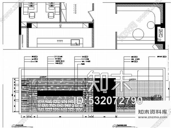 施工图浙江某花园小区售楼处室内装修施工图cad施工图下载【ID:532072790】