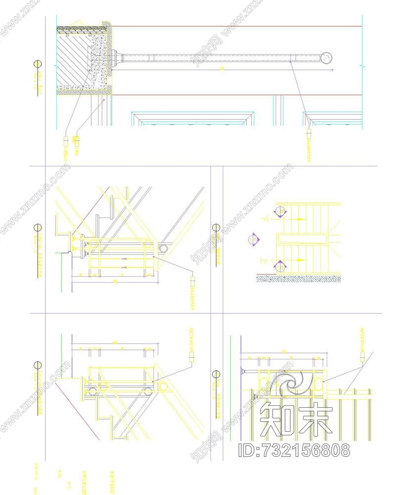 上海绿地海珀风华T型别墅样板间cad施工图下载【ID:732156808】