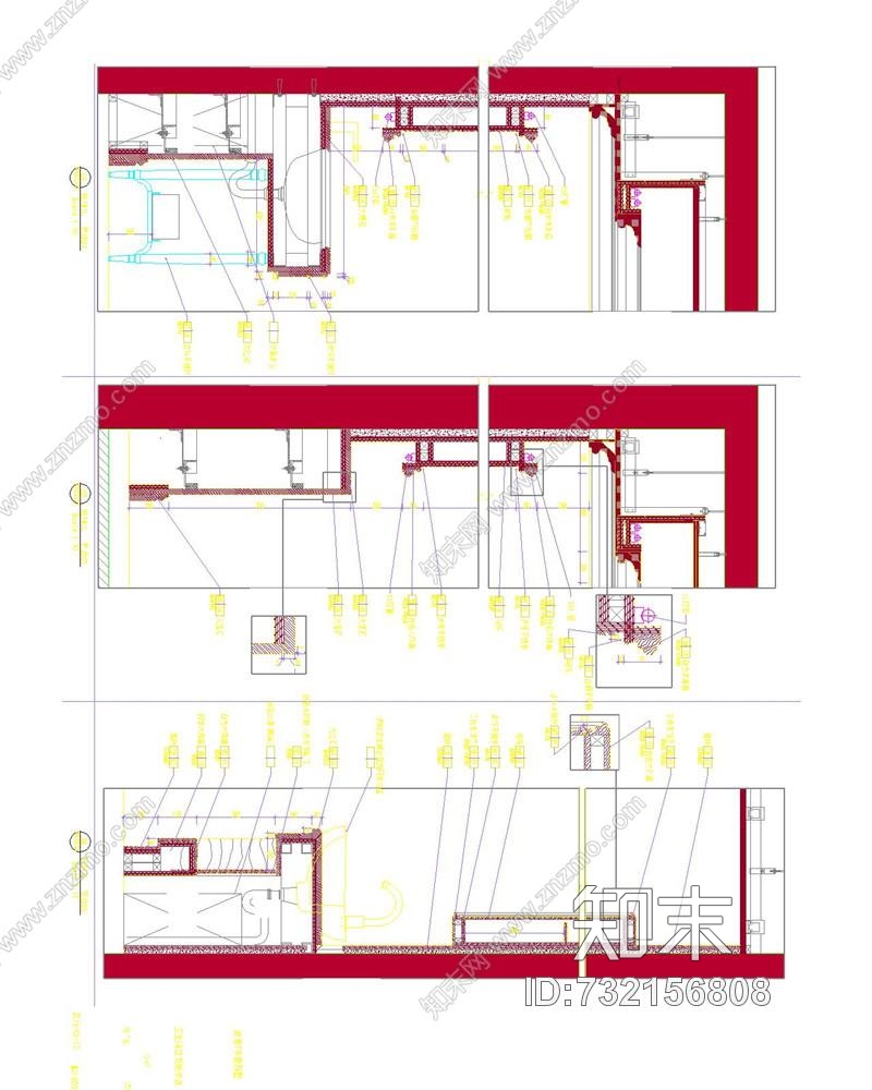 上海绿地海珀风华T型别墅样板间cad施工图下载【ID:732156808】