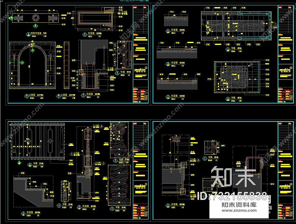 李益中-安徽芜湖凰城玫瑰-J别墅cad施工图施工图下载【ID:732155838】