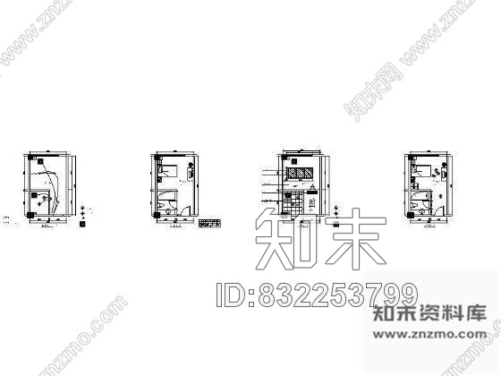 图块/节点贵宾按摩房平面图cad施工图下载【ID:832253799】