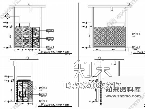 施工图东莞五星级商务酒店现代宴会厅CAD装修施工图含效果施工图下载【ID:532025617】