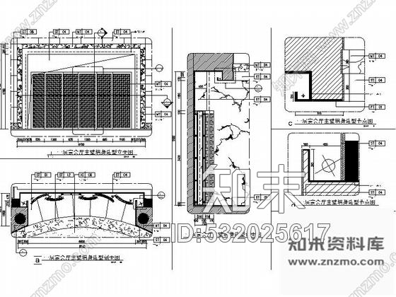 施工图东莞五星级商务酒店现代宴会厅CAD装修施工图含效果施工图下载【ID:532025617】