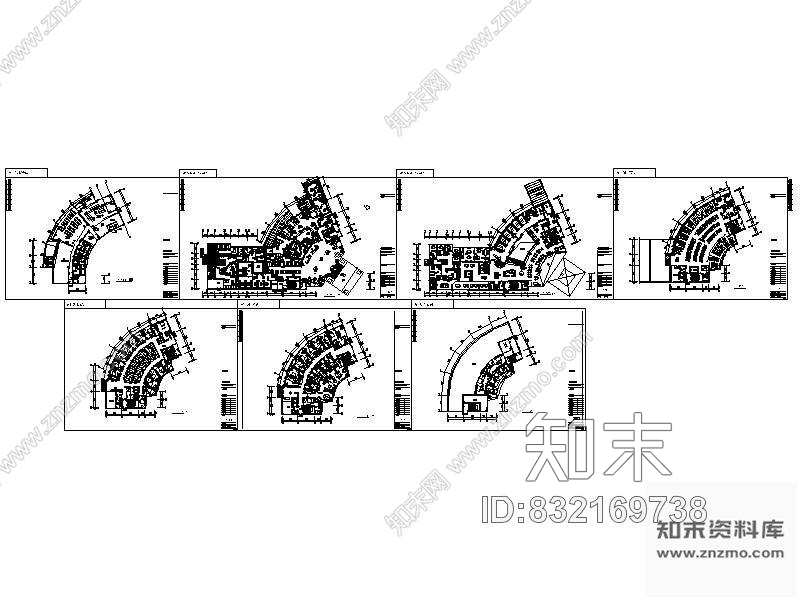 六层温泉会馆平面布置图cad施工图下载【ID:832169738】