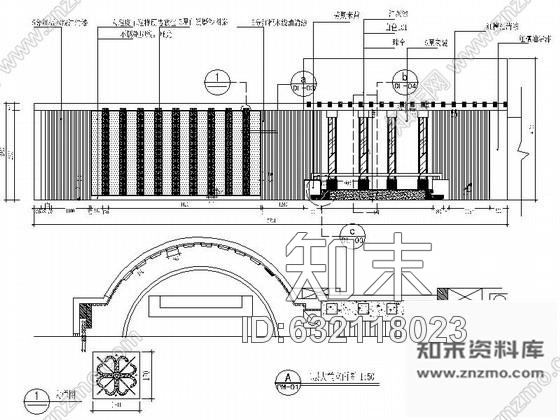 施工图休闲会所沐足大堂室内装修图cad施工图下载【ID:632118023】