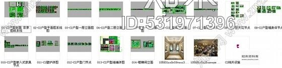 施工图浙江优雅法式风格三层别墅样板间室内装修施工图含效果图cad施工图下载【ID:531971396】