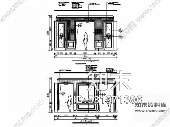 施工图浙江优雅法式风格三层别墅样板间室内装修施工图含效果图cad施工图下载【ID:531971396】