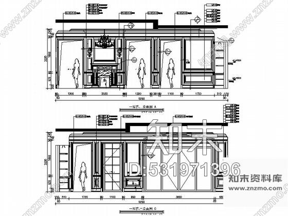 施工图浙江优雅法式风格三层别墅样板间室内装修施工图含效果图cad施工图下载【ID:531971396】