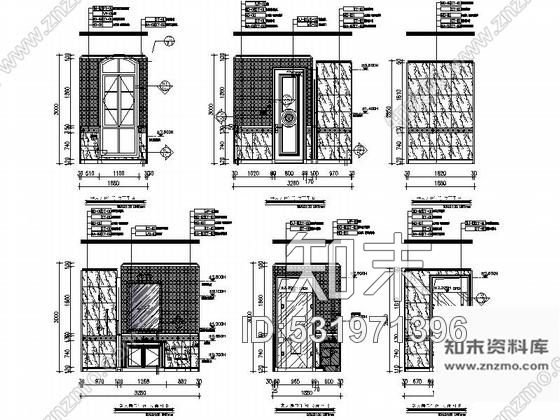 施工图浙江优雅法式风格三层别墅样板间室内装修施工图含效果图cad施工图下载【ID:531971396】