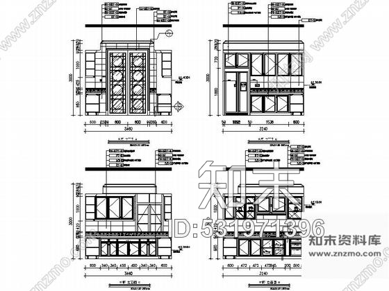 施工图浙江优雅法式风格三层别墅样板间室内装修施工图含效果图cad施工图下载【ID:531971396】