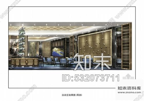 施工图西安某欧陆风格豪华售楼处室内装修施工图含效果cad施工图下载【ID:532073711】