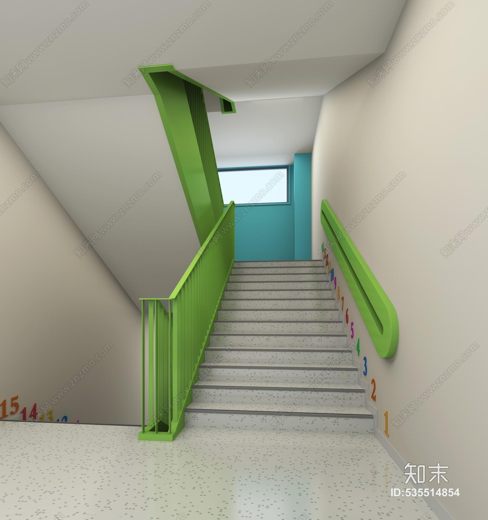现代幼儿园安全通道3d模型下载【id:535514854】