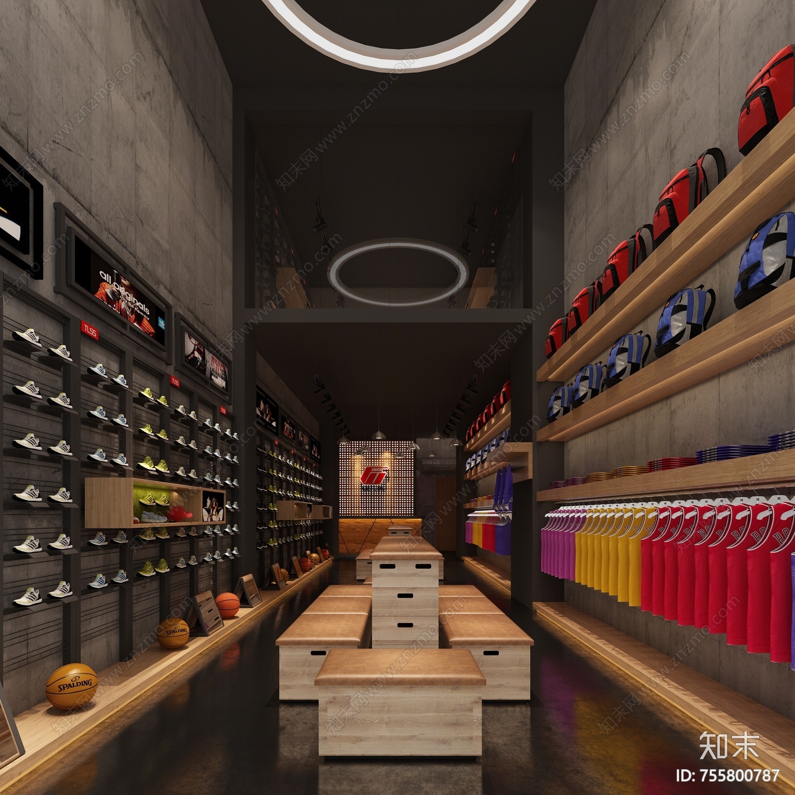 现代体育用品店3d模型下载