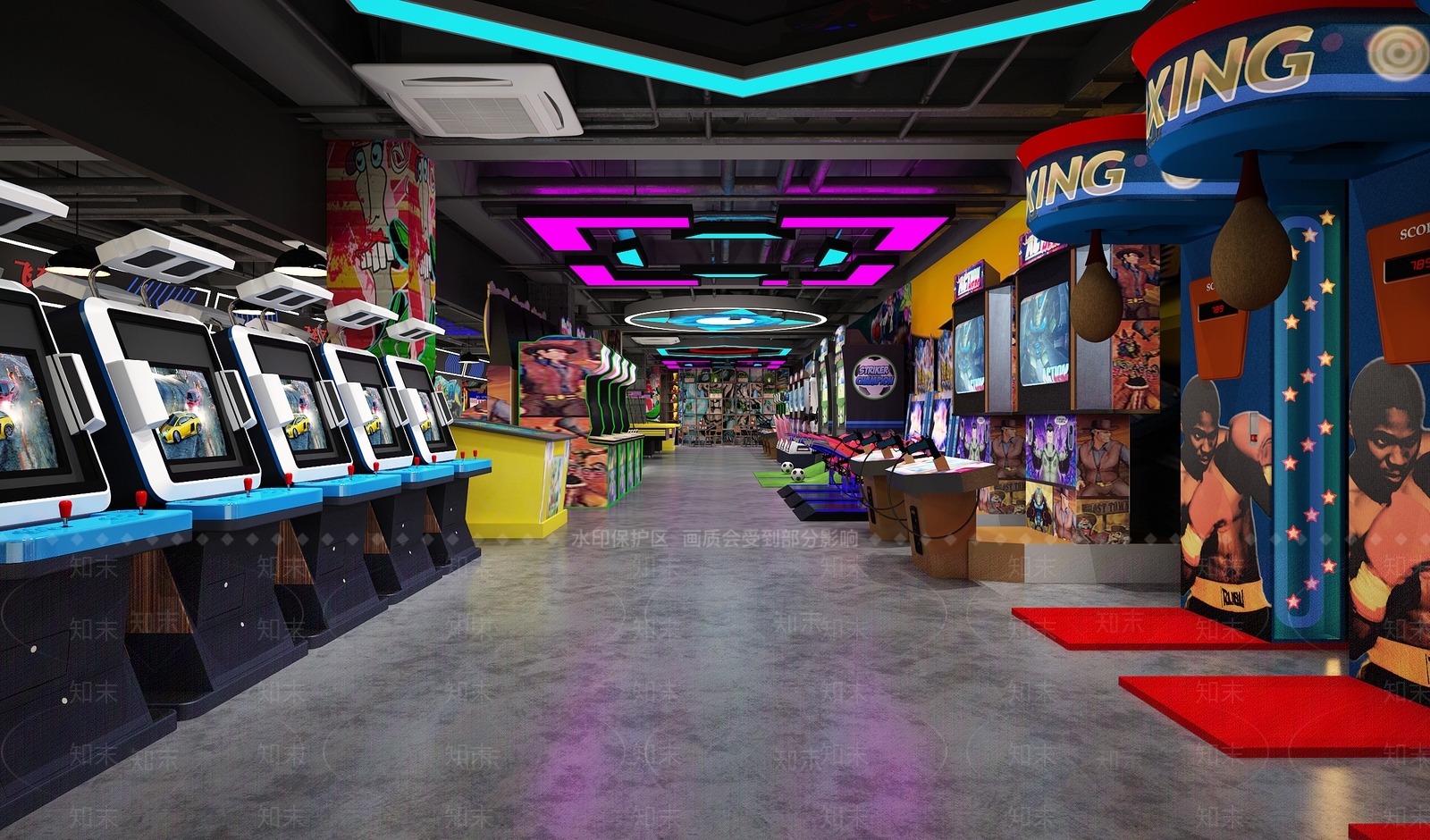 工业风电玩城3d模型下载【id:458367616】