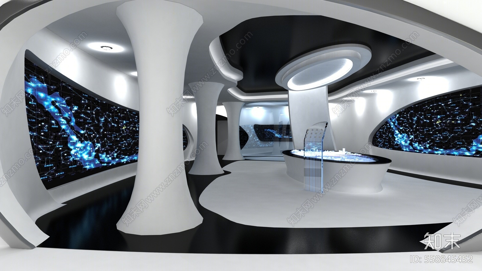 现代企业展厅3d模型下载