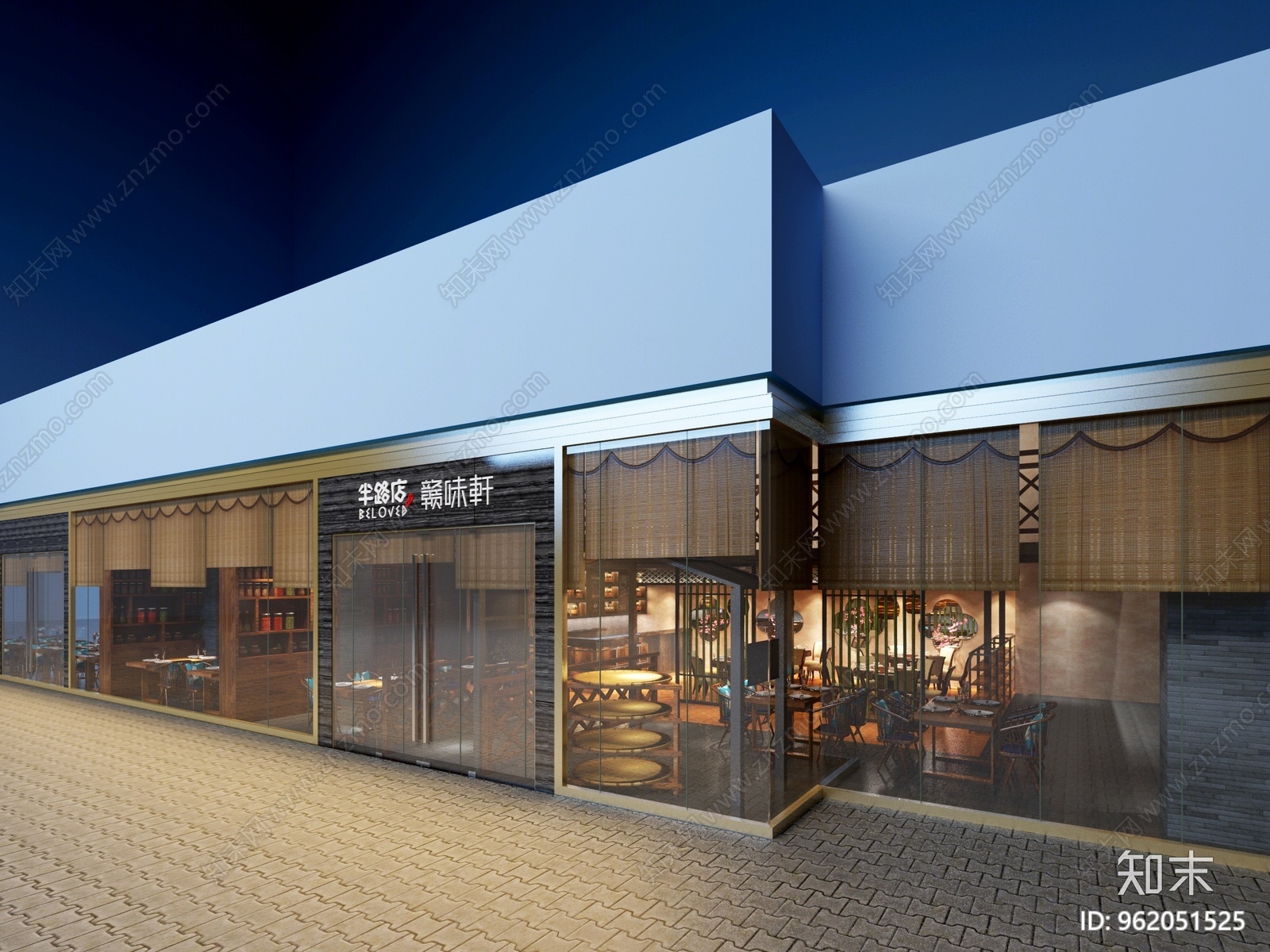 现代门头门面3d模型下载