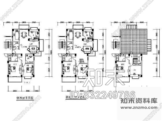 图块/节点某住宅小区户型图cad施工图下载【ID:832249786】