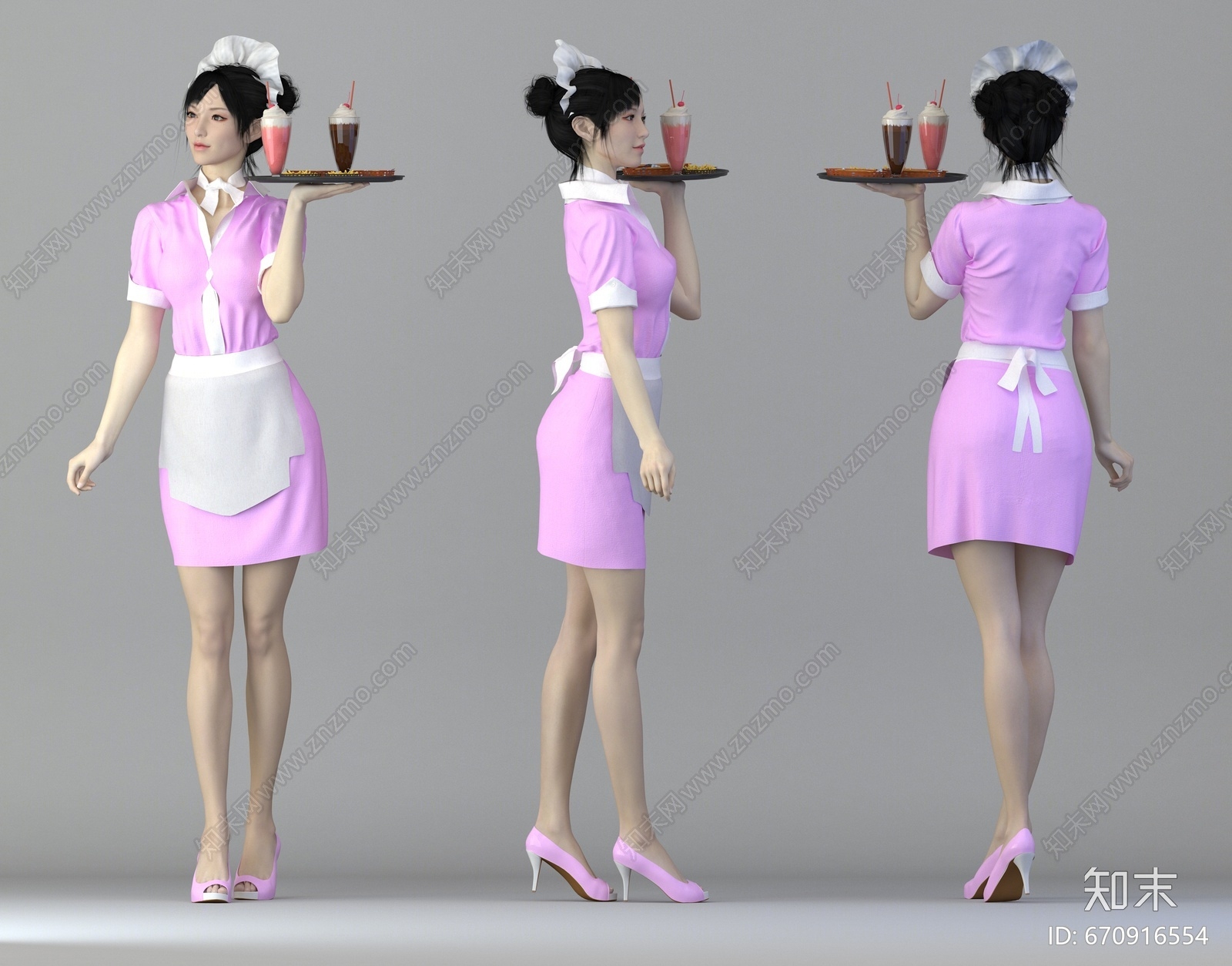 现代女人3d模型下载【id:670916554】