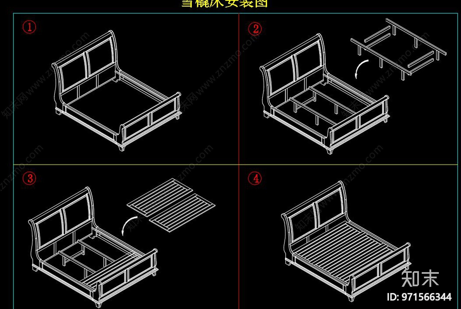 雪橇床cad图纸施工图下载