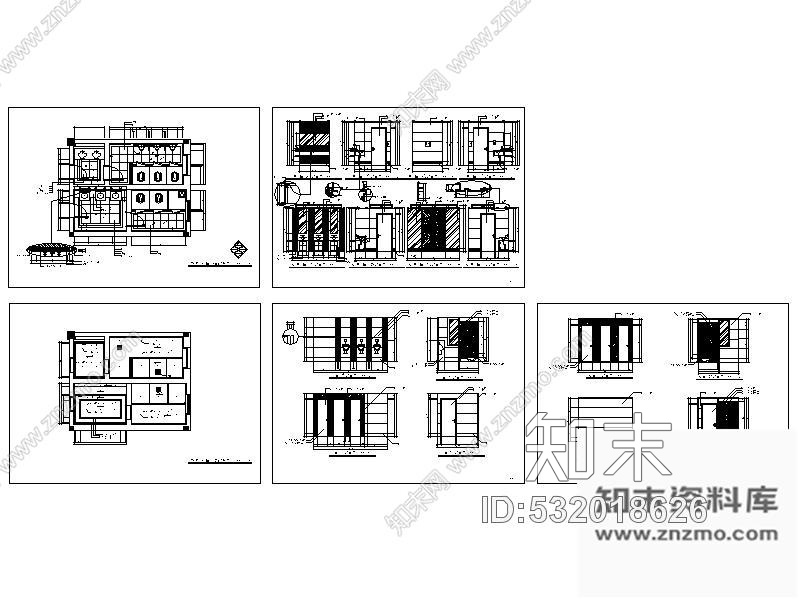 施工图某酒店公共卫生间装修图施工图下载【ID:532018626】