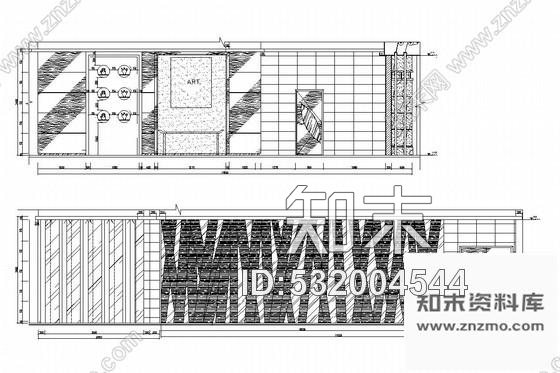 施工图深圳大型酒店内茶艺馆室内施工图含实景图cad施工图下载【ID:532004544】