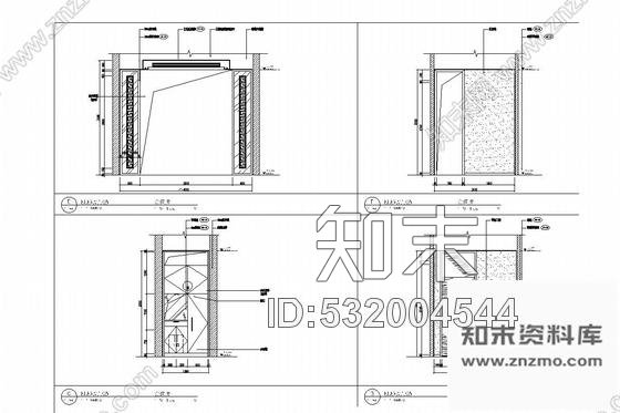 施工图深圳大型酒店内茶艺馆室内施工图含实景图cad施工图下载【ID:532004544】