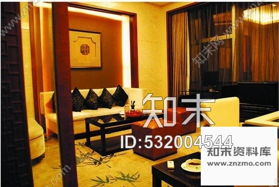 施工图深圳大型酒店内茶艺馆室内施工图含实景图cad施工图下载【ID:532004544】