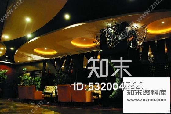 施工图深圳大型酒店内茶艺馆室内施工图含实景图cad施工图下载【ID:532004544】