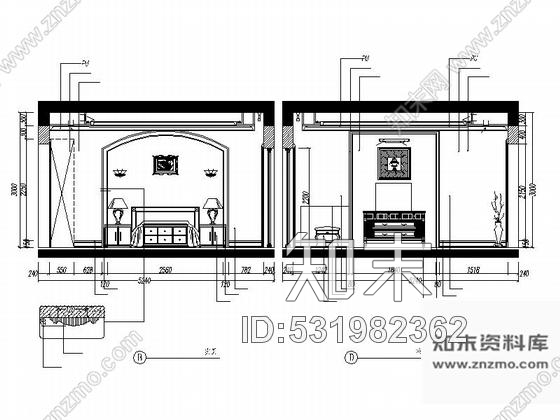 施工图昆明精致典雅双层别墅欧式风格装修图含效果图cad施工图下载【ID:531982362】