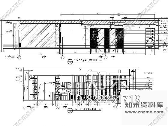 图块/节点走廊立面装修图cad施工图下载【ID:832251719】