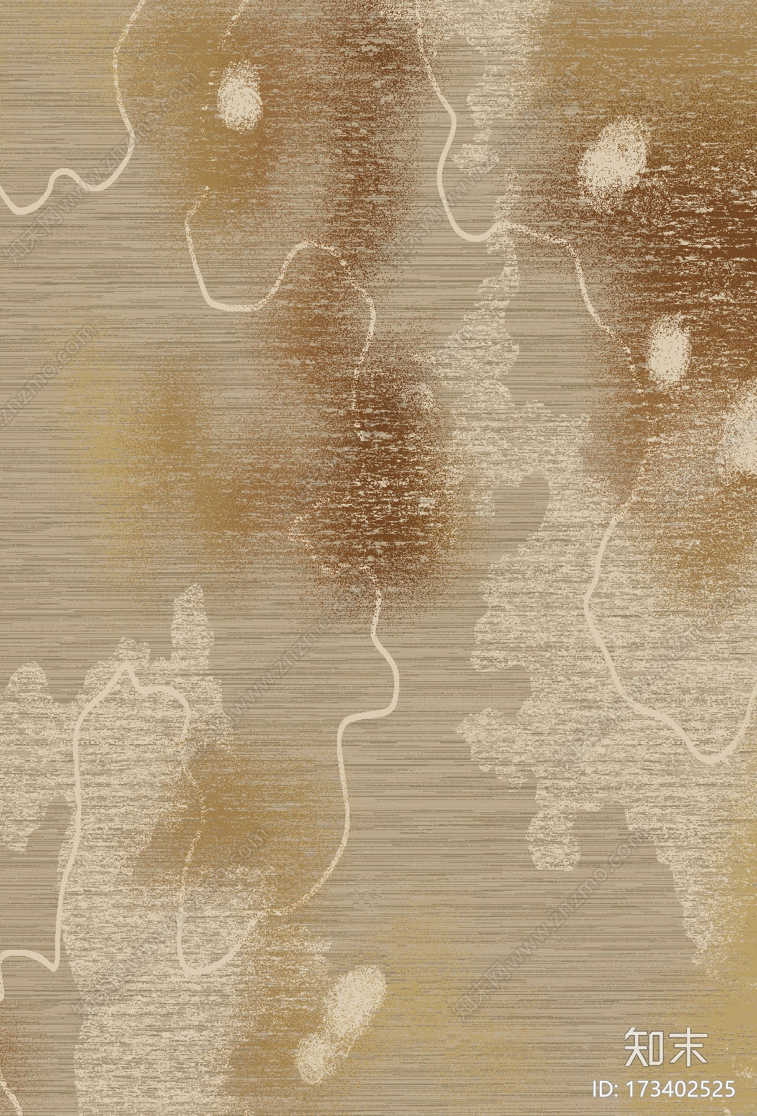 新中式水墨艺术地毯贴图下载