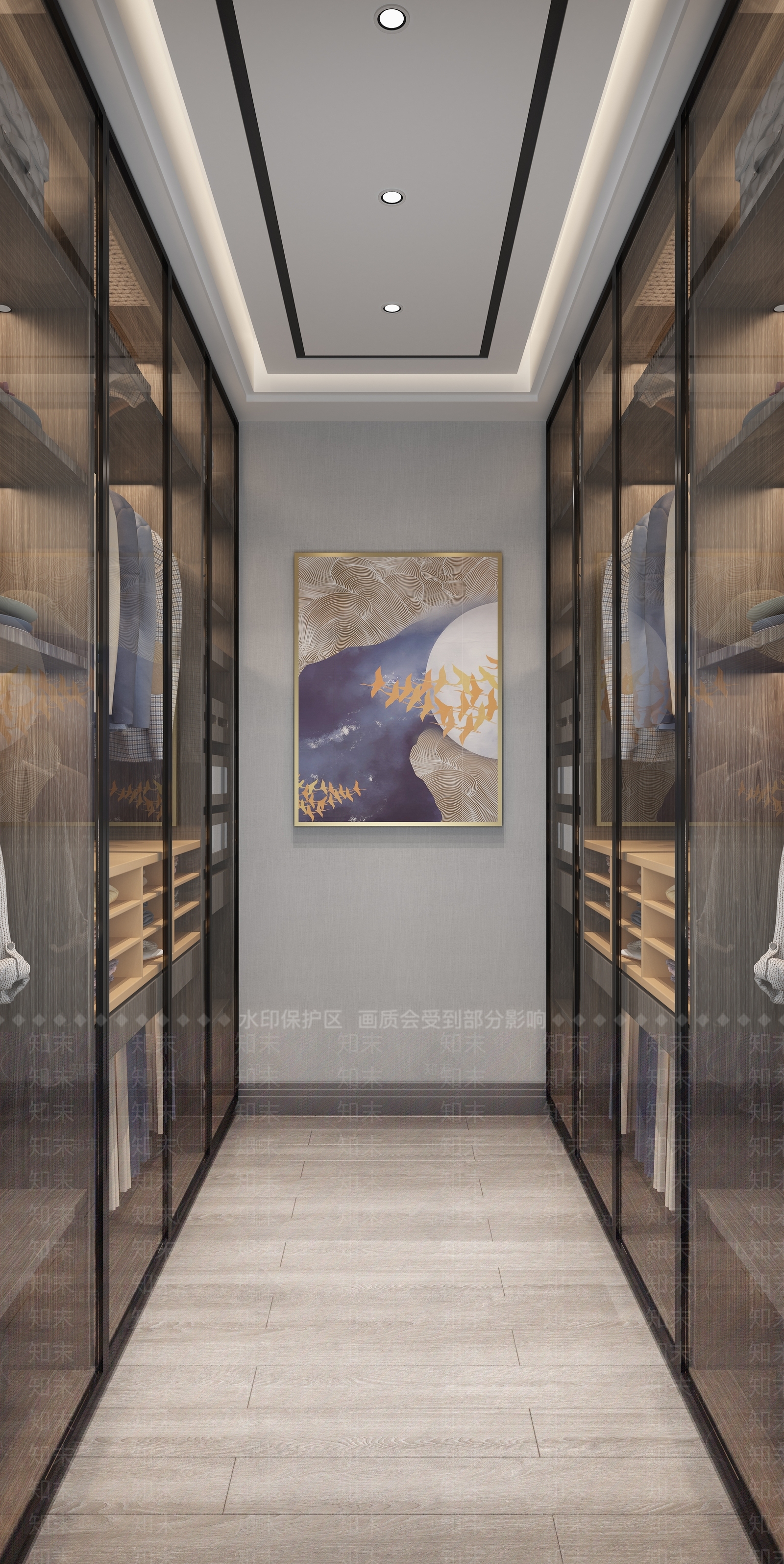 新中式衣帽间3d模型下载
