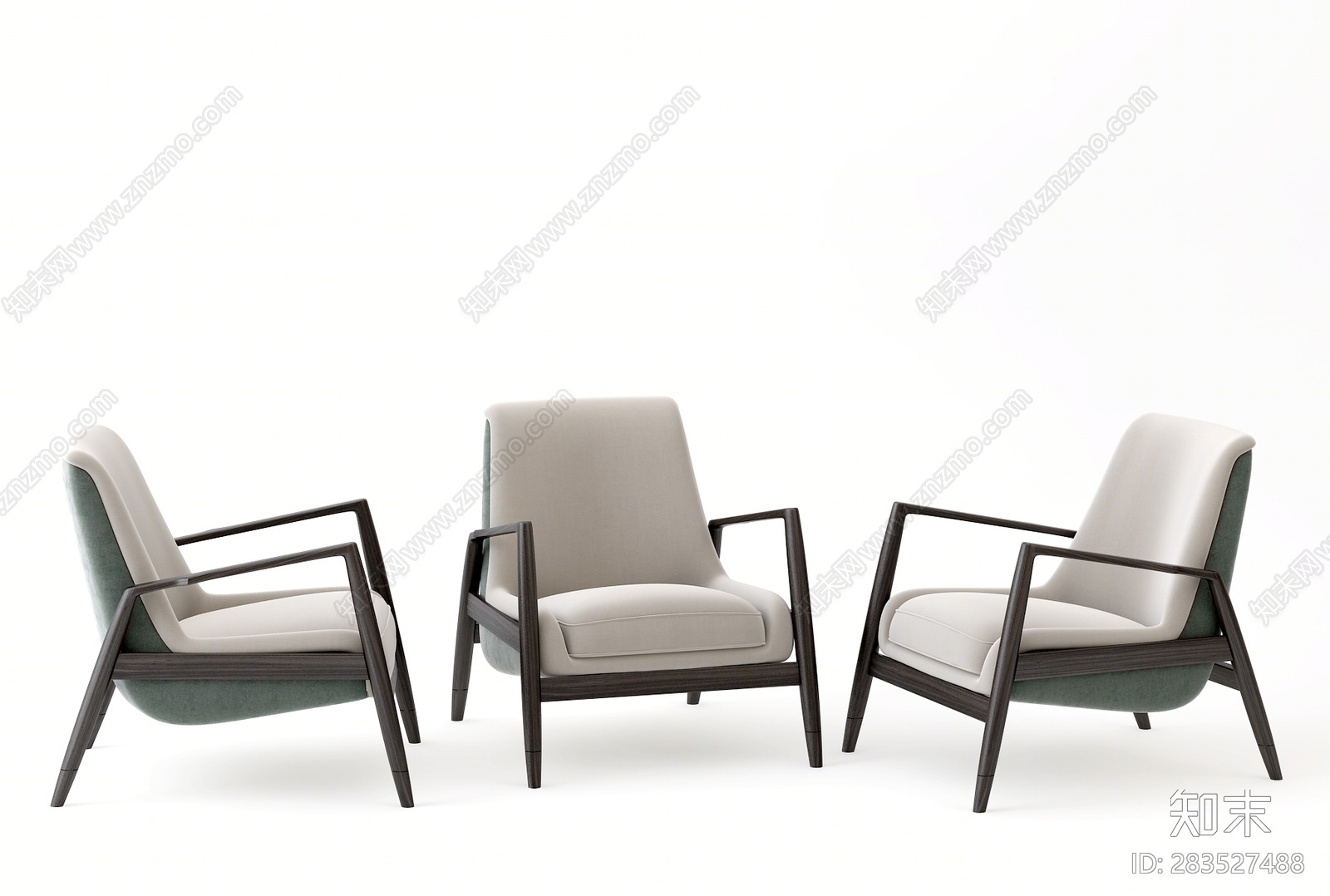 现代休闲椅茶几组合3d模型下载【id:283527488】